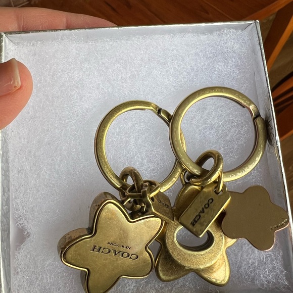 RARE Coach Wild Flower Turnlock Valet Key Fob Charms - Picture 7 of 14
